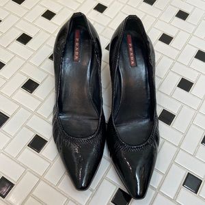 PRADA PATENT LEATHER stiletto pumps